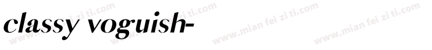 classy voguish字体转换